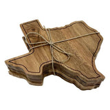 STATE PRIDE - Wooden TX Coasters, Set of 4