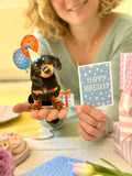 Mini Birthday Puppy (10 Mini Pop-up Greeting Cards)