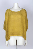 Everly Linen Blouse Mustard: Mustard