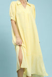 Gingham Midi Dress