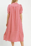Gingham Midi Dress