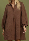 Mocha Floral Dress