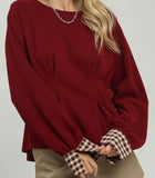 Burgundy Cuff Top