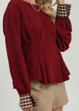 Burgundy Cuff Top