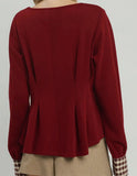 Burgundy Cuff Top