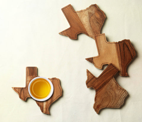 STATE PRIDE - Wooden TX Coasters, Set of 4