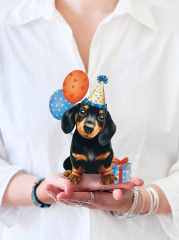 Mini Birthday Puppy (10 Mini Pop-up Greeting Cards)
