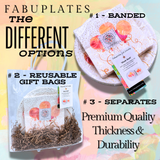 "Giddy Up Goodness" 80 Pc Paper Plate & Napkin Set or Separates: 80 Pc Set in Reusable Bag