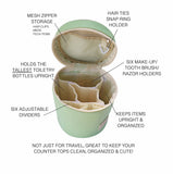 Barrel Organizer Toiletry Bag-Happy Days Ahead (Lilac/Cream)