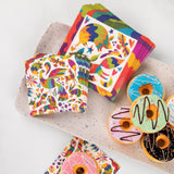 "Joyful Otomi" 80 Pc Paper Plate & Napkin Set or Separates: 80 Pc Set in Reusable Bag