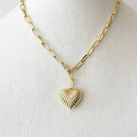 One Big Puffy Heart Necklace