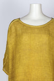 Everly Linen Blouse Mustard: Mustard