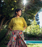 Everly Linen Blouse Mustard: Mustard