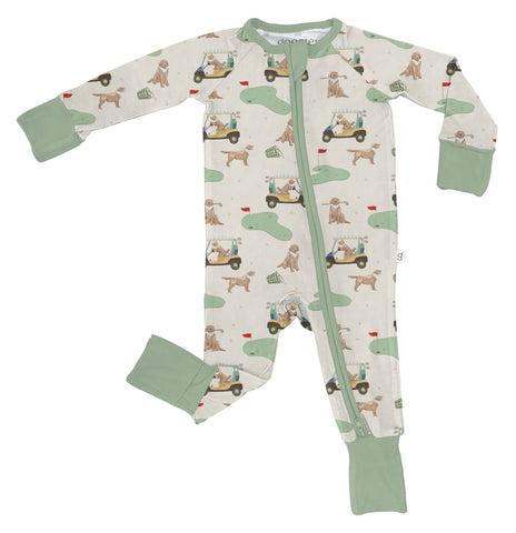 Barks & Birdies (Golf Dogs) Convertible Zip Pjs
