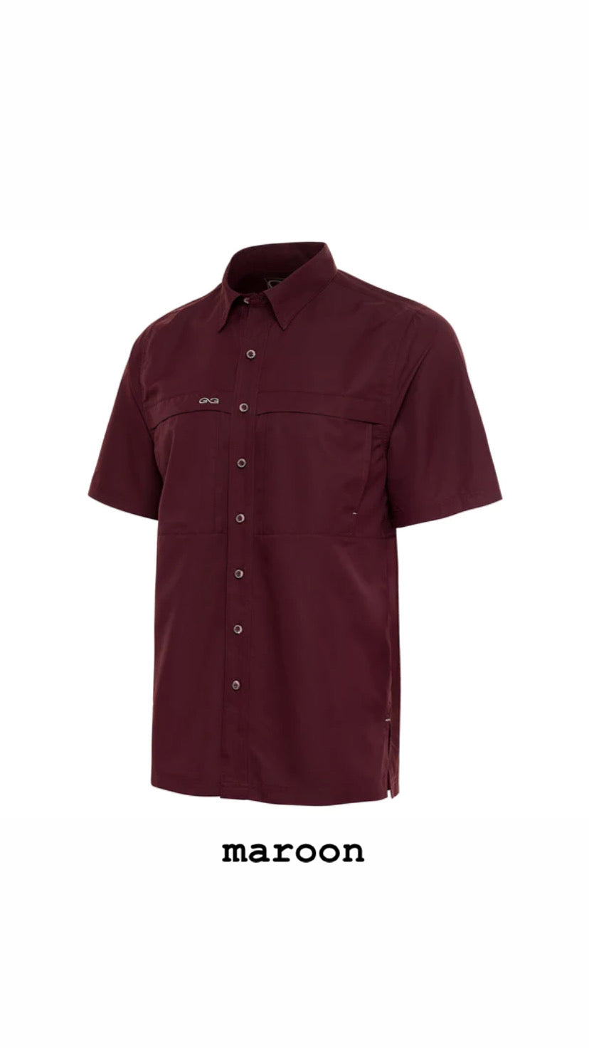 Game Guard Microfiber Short Sleeve Shirt (Pick Size First) Medium / Maroon